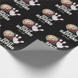 Bowling Shirt för manar & Women Funny Split Happen Presentpapper