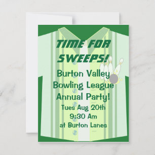 Bowling Shirt Party Inbjudningar