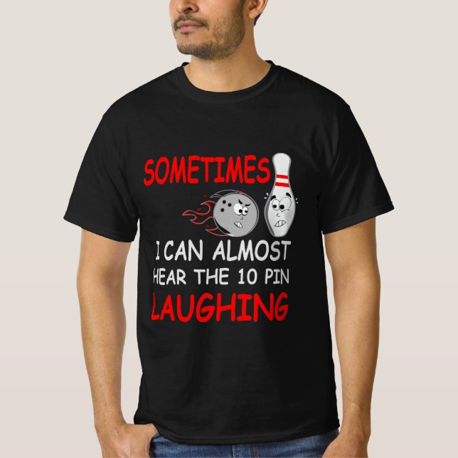 Bowling Shirts Ten Pin Bowlers Tshirt T Shirt (Framsida)