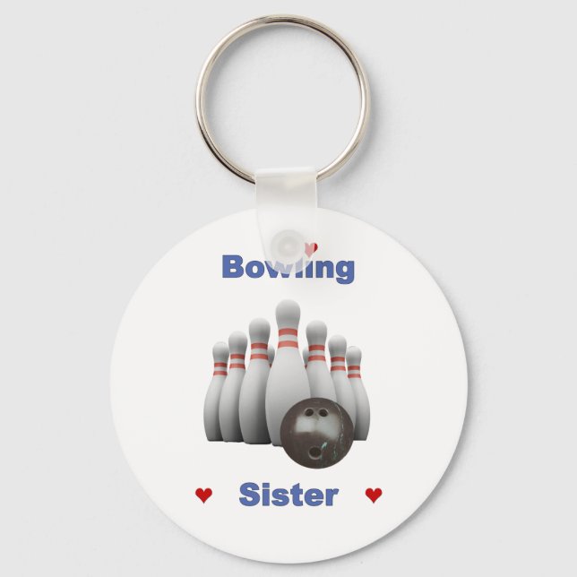 Bowling Sister Hearts Nyckelring (Framsida)