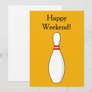 Bowling Skittle Personalize Julkort