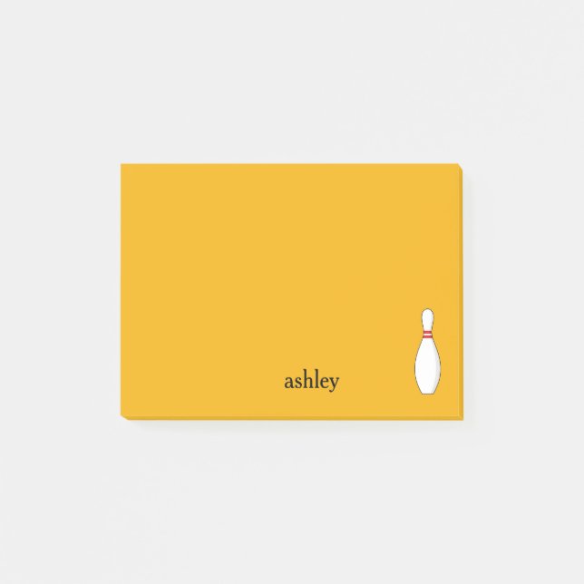 Bowling Skittle Personalize Post-it Block (Framsida)