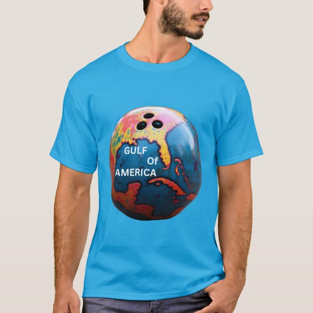 Bowling som representerar bukt i Amerika T Shirt (Framsida)