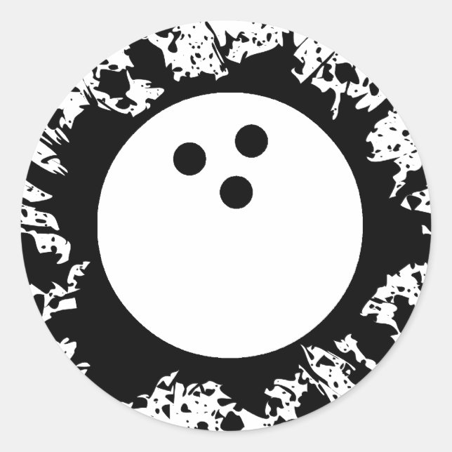 bowling splatz runt klistermärke (Framsida)