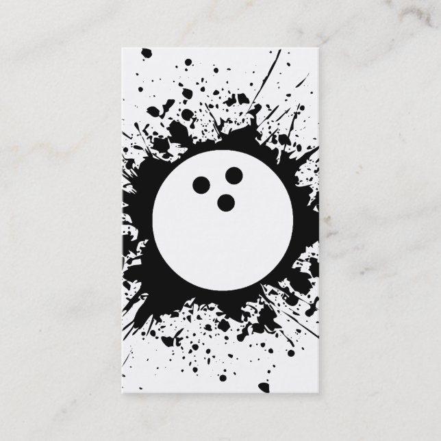 bowling splatz visitkort (Framsida)