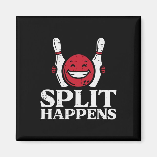 Bowling Split Happes Funny Humor Bowlareare Team M Magnet (Framsidan)