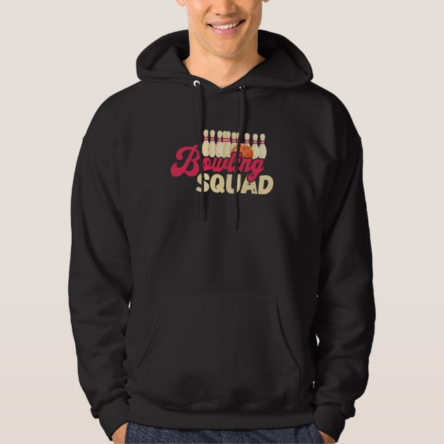 Bowling Squad Strike Bowler Bowling Team Bowling B Hoodie (Framsida)