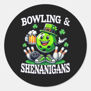 Bowling St. Patrick's Day Tokigheter Runt Klistermärke