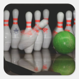 Bowling Stickers Fyrkantigt Klistermärke