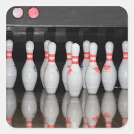 Bowling Stickers Fyrkantigt Klistermärke