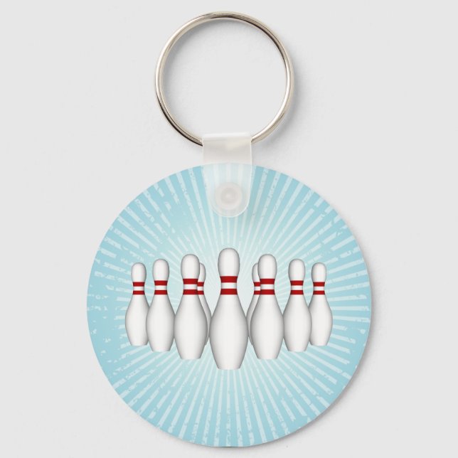 Bowling Stift: 3D-modell: Nyckelkedja Nyckelring (Framsida)