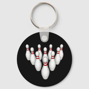 Bowling Stift: 3D-modell:Nyckelring Nyckelring