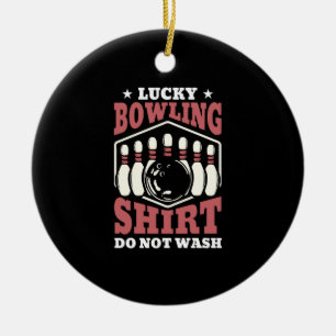 Bowling Stift Gift Birthday jul Idea Julgransprydnad Keramik