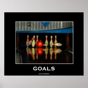 Bowling Stift Motivational Poster