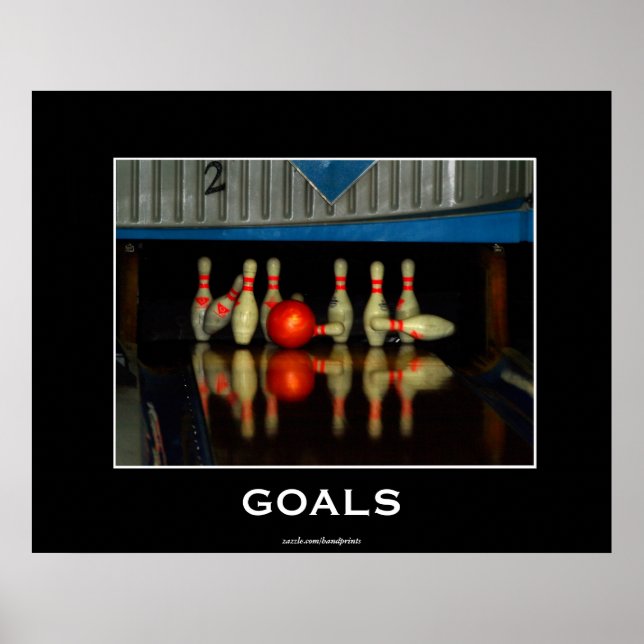 Bowling Stift Motivational Poster (Framsidan)