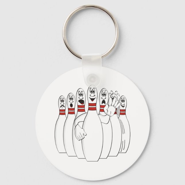 Bowling Stift Nyckelring (Framsida)