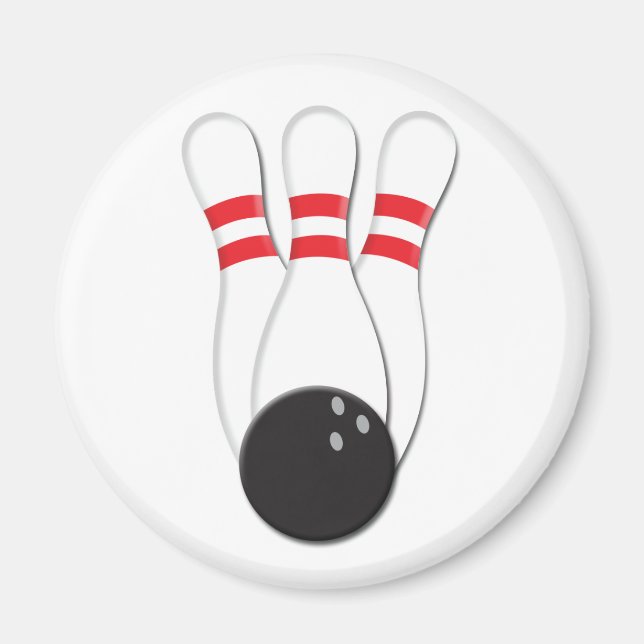 Bowling Stift och Boll Magnet (Framsidan)