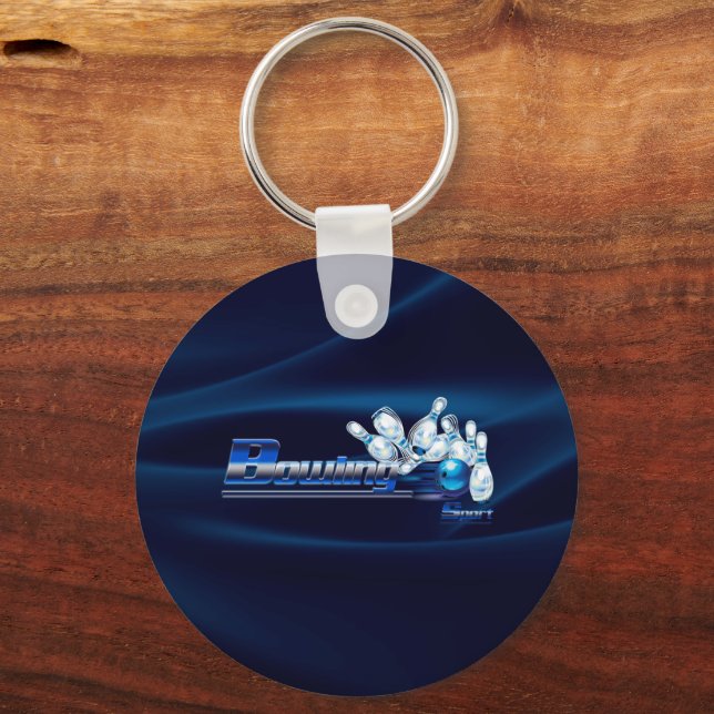 Bowling stift och boll nyckelring (Framsida)