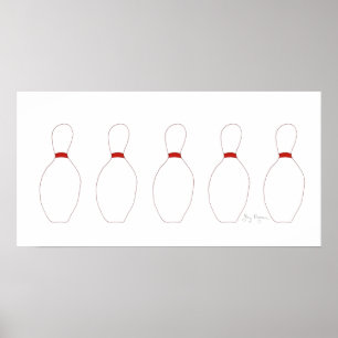 Bowling Stift Poster och skriver ut