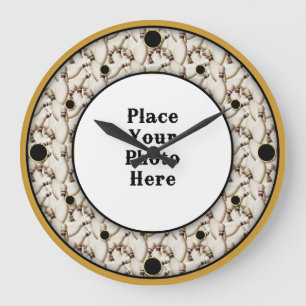 Bowling Stift Ram Din fotvägg lås Stor Klocka