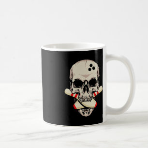 Bowling Stift Retro Skull Skeleton HuvudBowling Ba Kaffemugg