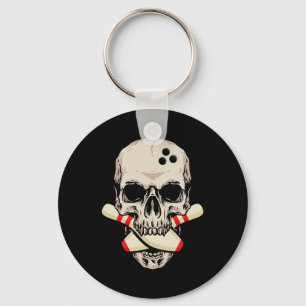 Bowling Stift Retro Skull Skeleton HuvudBowling Ba Nyckelring