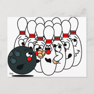 Bowling stift vykort