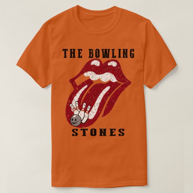 Bowling Stones Funny american flagga Bowling Lov T Shirt (Design framsida)