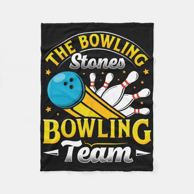 Bowling Stones Funny Bowlers Bowling L Fleecefilt (Framsidan)