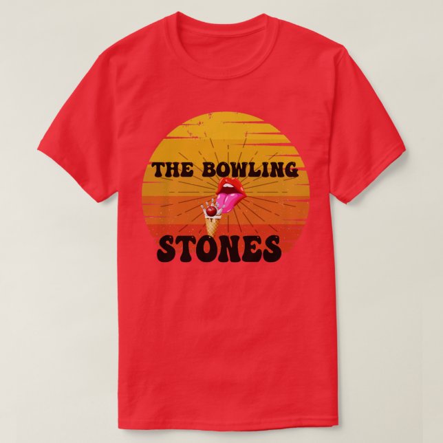 Bowling Stones Parody Funny Bowling T Shirt (Design framsida)