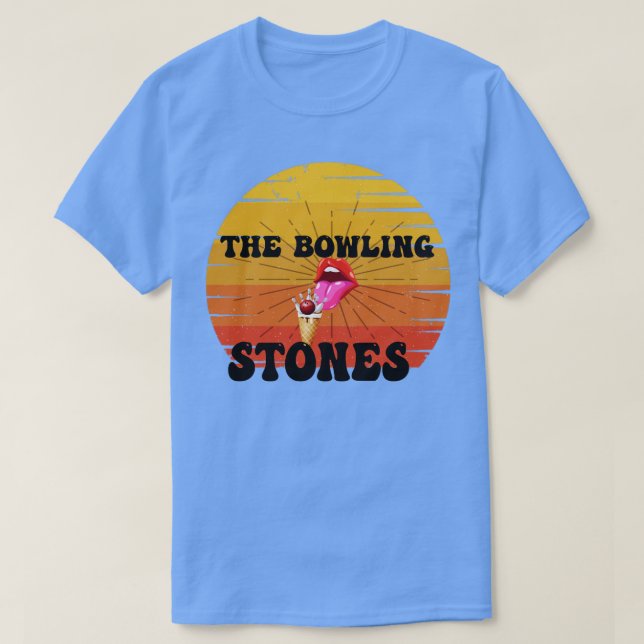 Bowling Stones Parody Funny Bowling T Shirt (Design framsida)
