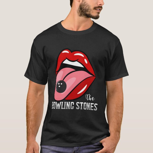 Bowling StonesAmusing Best Bowling Team T Shirt (Framsida)