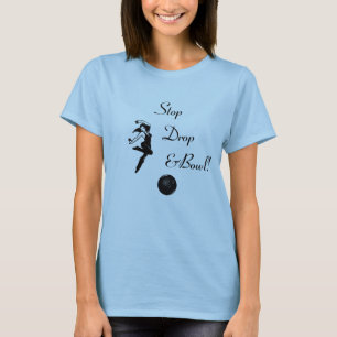 Bowling Stopp droppe och bowlingskärror för dam T- T Shirt