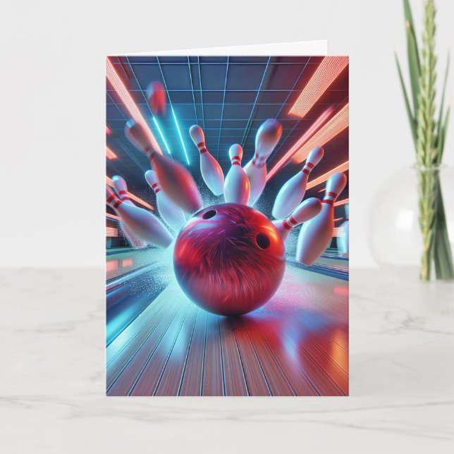 Bowling Strejka för Fars dag Kort (Framsida)