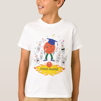 Bowling Strike Kid T-Shirt - Vit