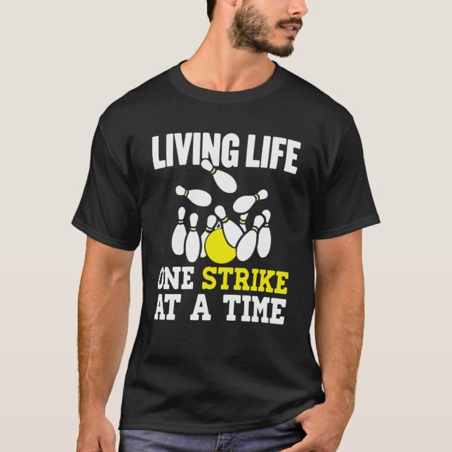 Bowling Strike Perfect Score Bowling T Shirt (Framsida)