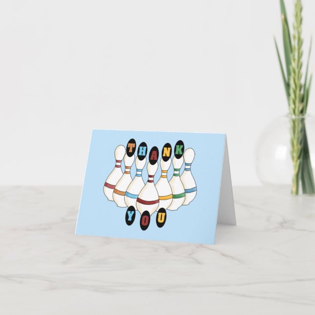 Bowling - tackkort (Framsida)