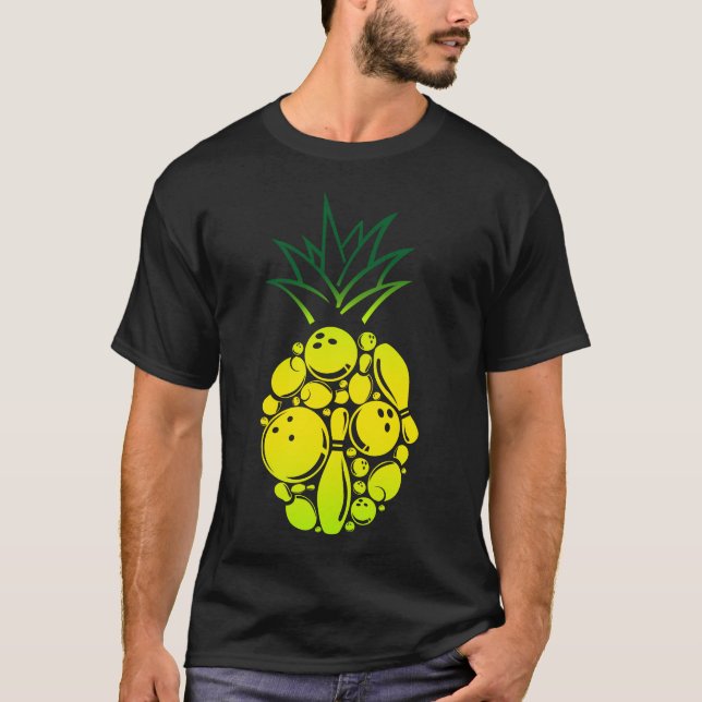 Bowling Team Bowling Pineapple Pineapple Pineapple T Shirt (Framsida)
