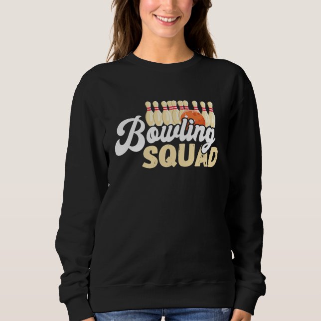 Bowling Team Bowling Squad Bowler Bowling Pin Stri T Shirt (Framsida)