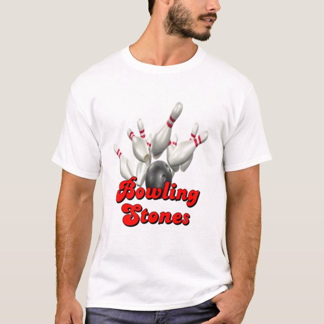 Bowling Team Bowling Stones T Shirt (Framsida)