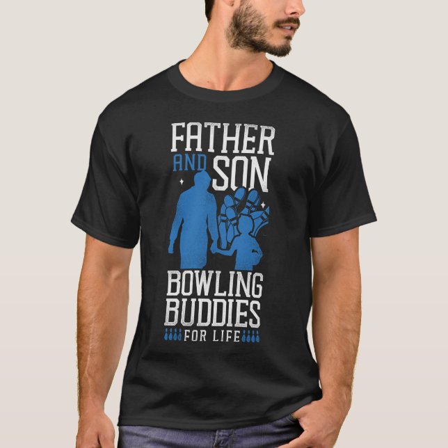 Bowling Team Far och Son Bowling Buddies för T Shirt (Framsida)
