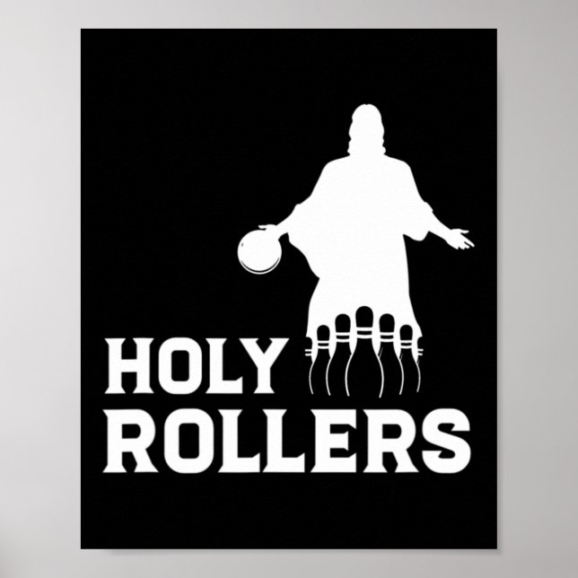 Bowling Team League Namn Heliga Rollers Poster (Framsidan)