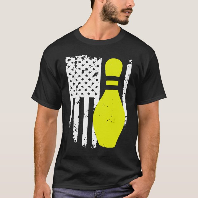 Bowling Team Patriotic Bowling T Shirt (Framsida)