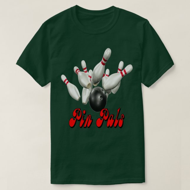 Bowling Team Pin Pals T Shirt (Design framsida)