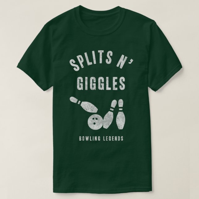 Bowling Team Splits N Giggles Matching League Gift T Shirt (Design framsida)