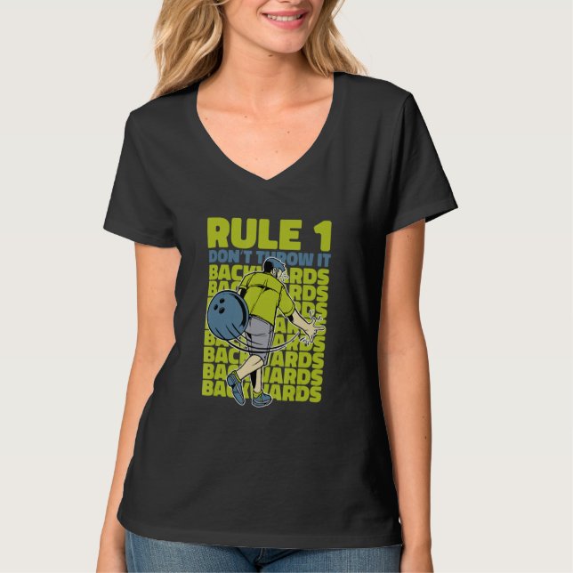 Bowling Top Kegel Club Bowling Team T Shirt (Framsida)