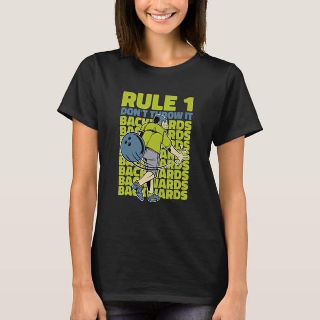 Bowling Top Kegel Club Bowling Team T Shirt (Framsida)