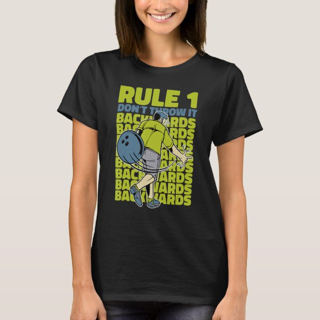 Bowling Top Kegel Klubb Bowling Team T Shirt (Framsida)
