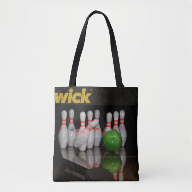 Bowling Tote Bag Tygkasse (Framsida)