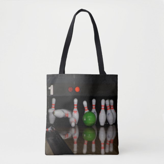 Bowling Tote Bag Tygkasse (Framsida)